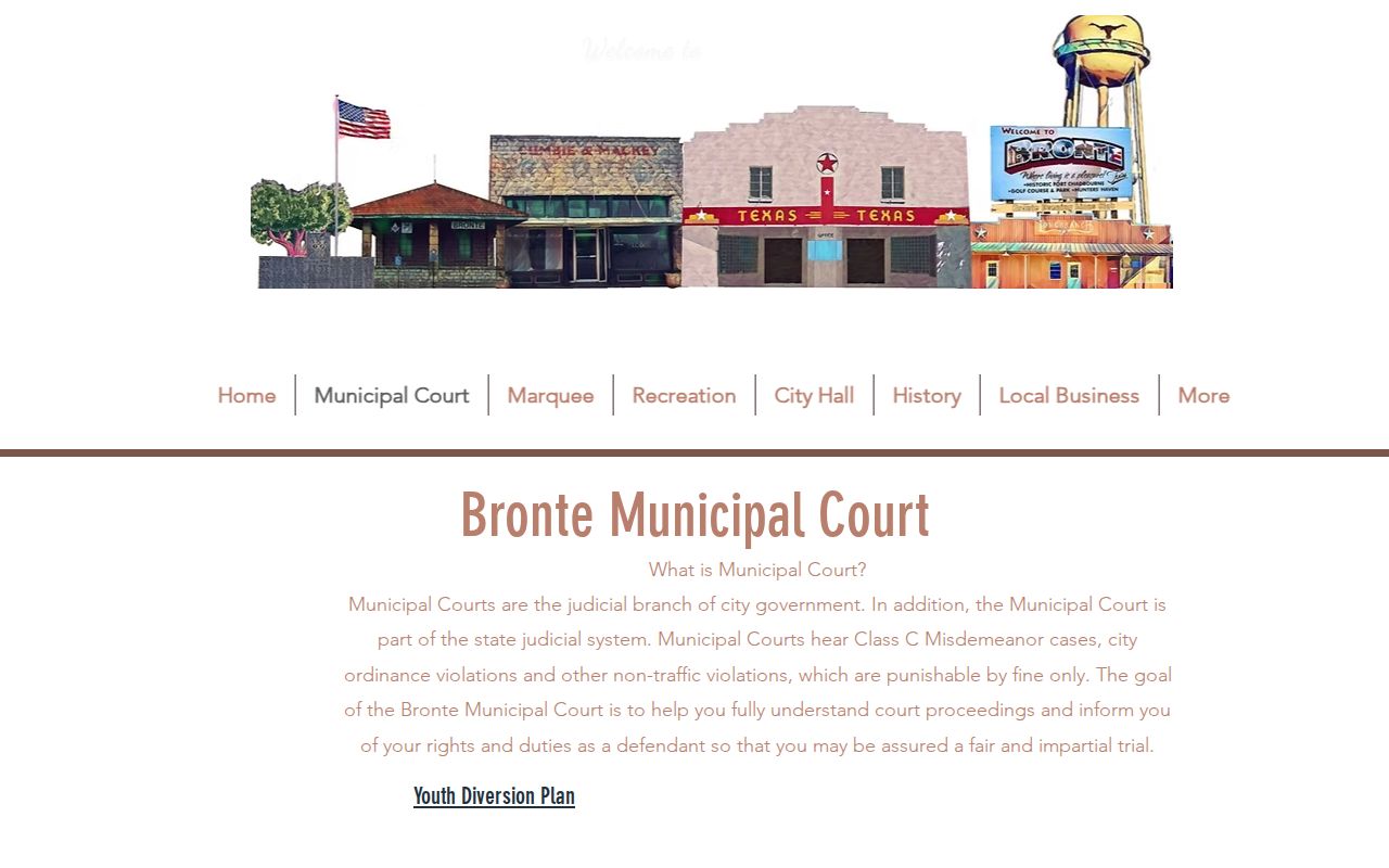 Coke County municipal warrants: Bronte Municipal Court scope and contact