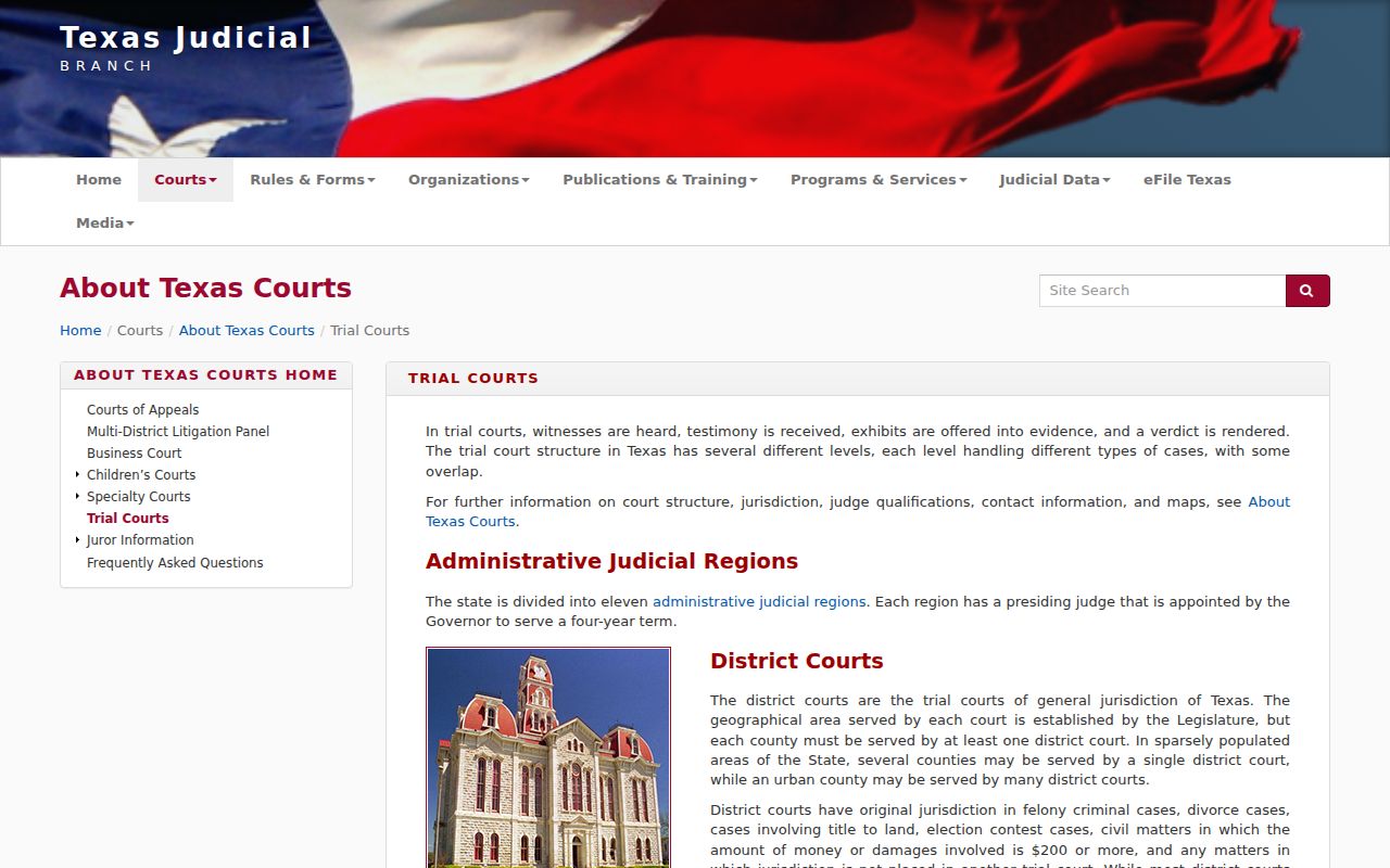Coke County warrant records: Texas trial court role overview