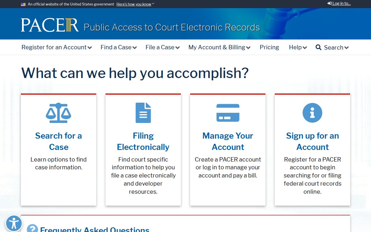 Coke County arrest warrants: federal PACER public access sign-in